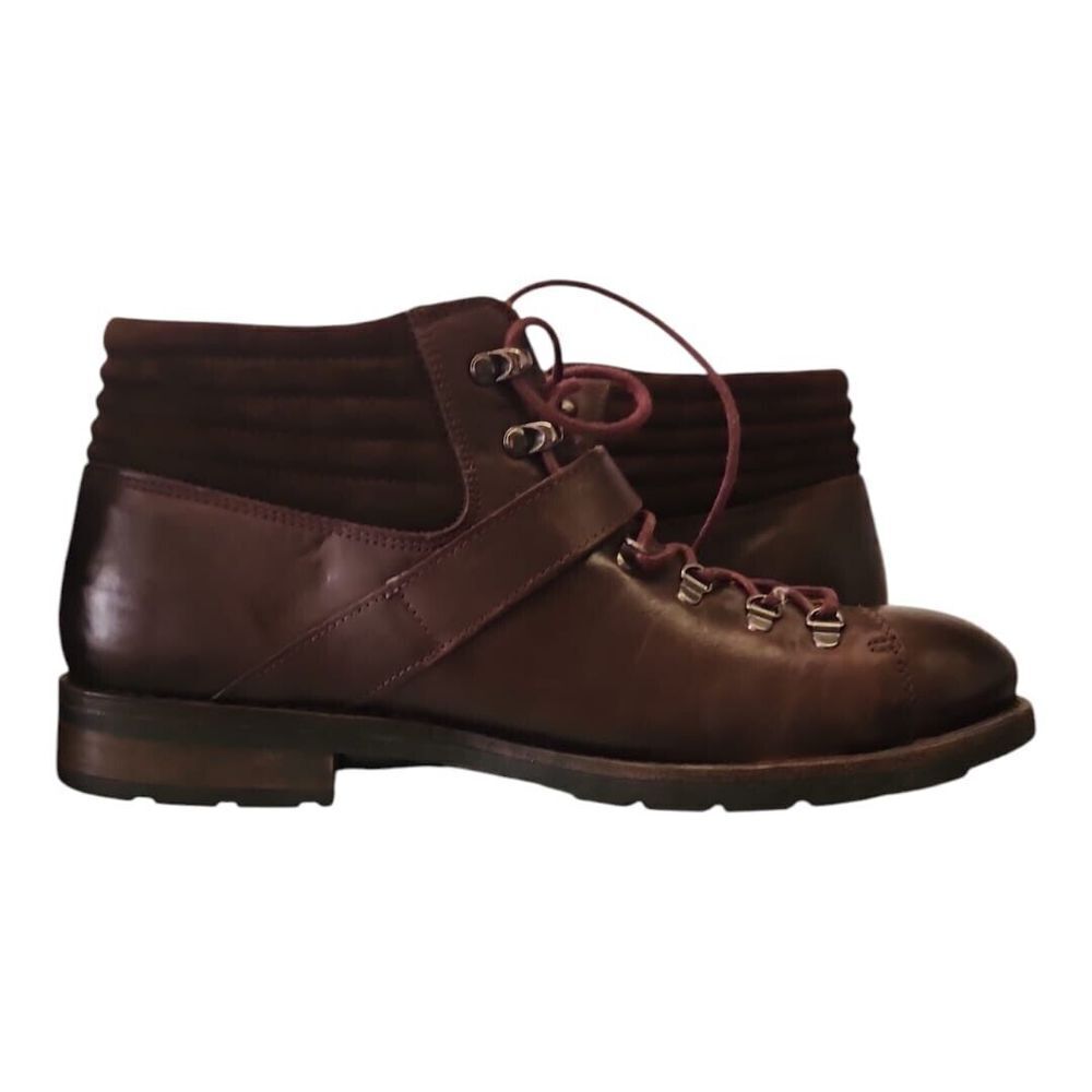 Sebago Laney Hiker Boot Burgundy Leather Buckle Lace Up Size 10 - Picture 10 of 15